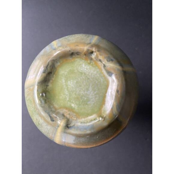 Vintage Handmade Drip Glaze Pottery Bud Vase Deco Artisan Cottagecore Vessel - Picture 8 of 9